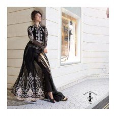 12004 BLACK ZOYA SEMI STITCHED WEDDING WEAR DRESS